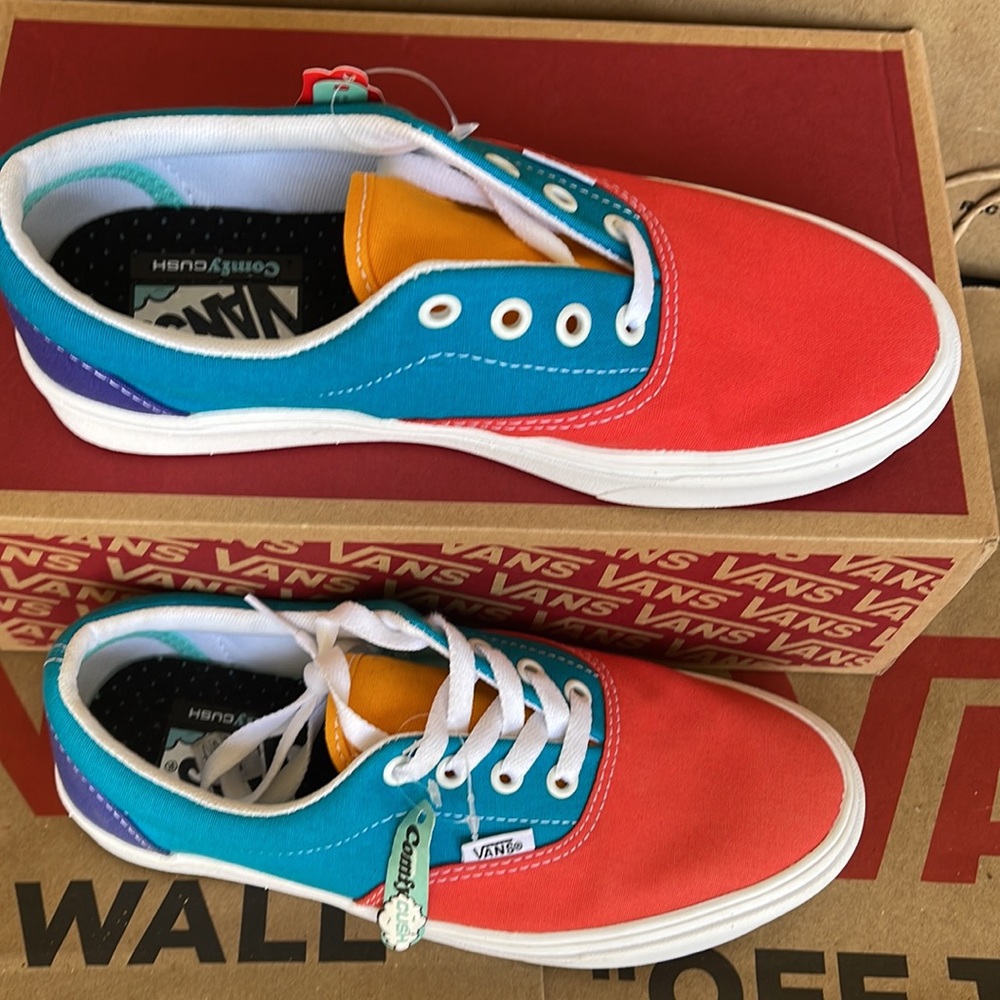 Vans Comfycush Era Multi Block Multi/True White sneakers WMNS - Picture 4 of 16